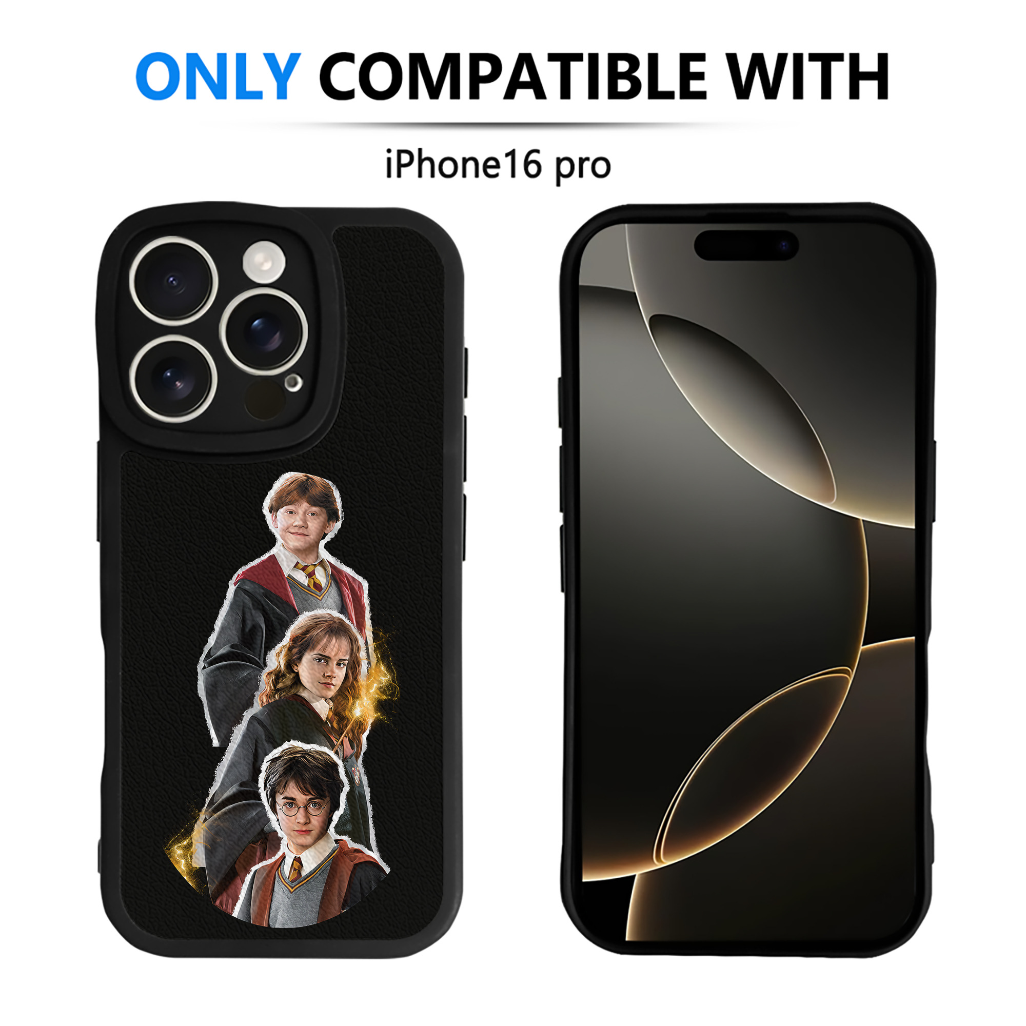 （画像用） Harry Potter ハリー・ポッターシリーズ 【iPhone 16シリーズ対応】シリコンスマホケース（レザー調） 材質：シリコン